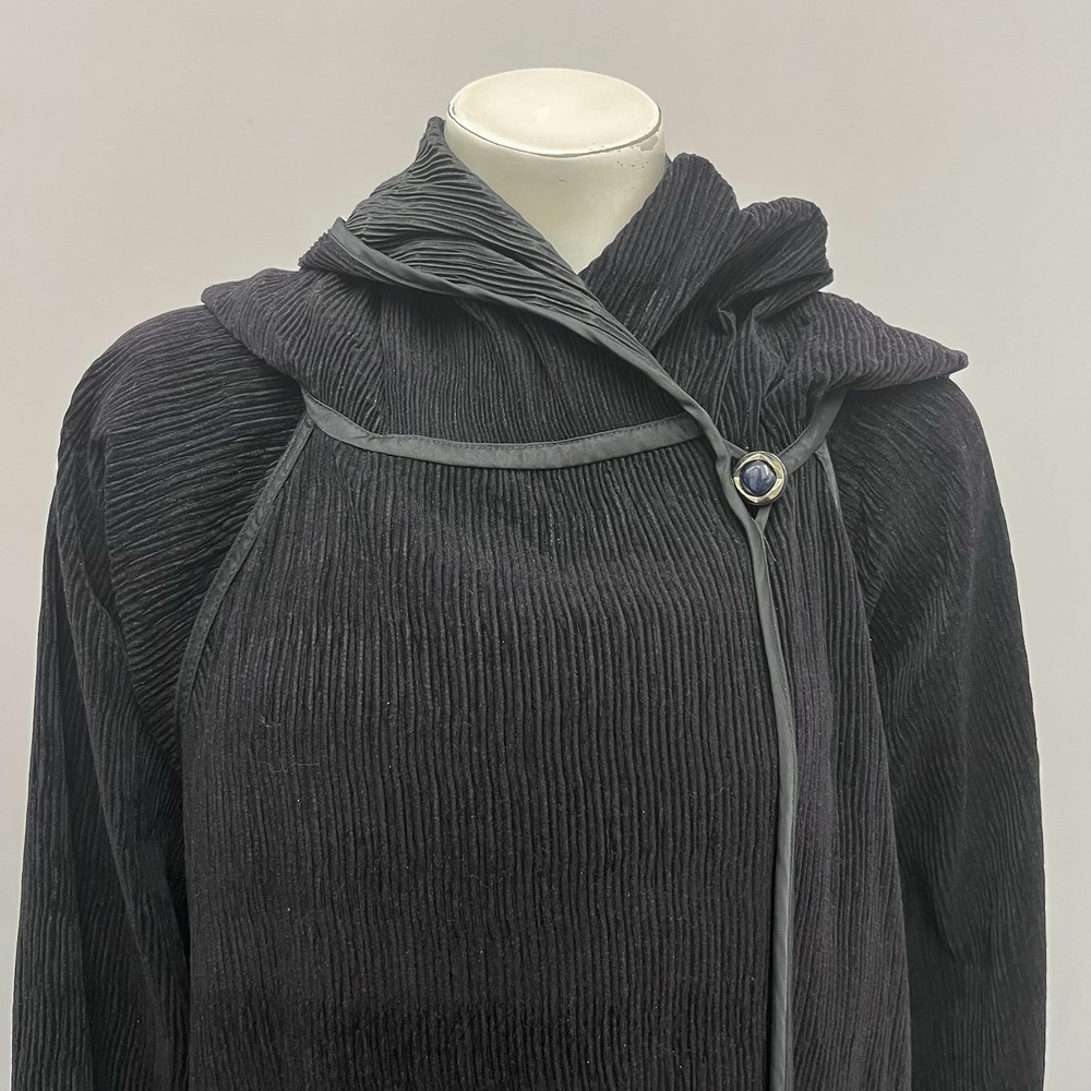 Mycra Pan One Reversible Coat Black Hood Artsy Style Size 1‎ - S/M Fits Large L - Picture 7 of 12